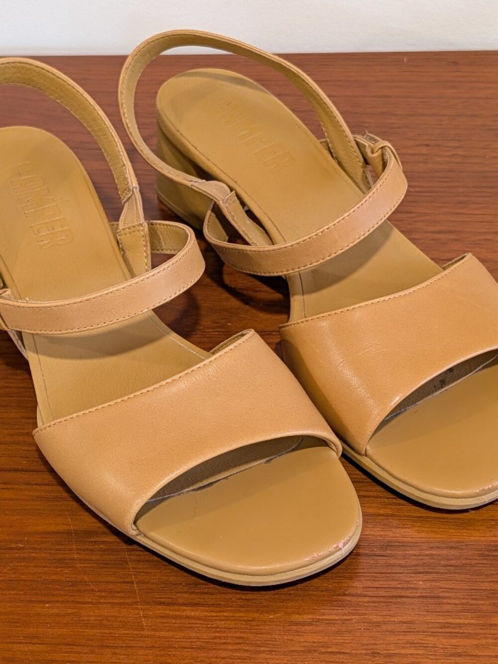 🤎 Camper Katie Leather Sandals | Light Cognac 🤎